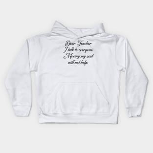 Dear Teacher Kids Hoodie